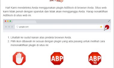 Adblock JavaScript Detector Untuk Mendeteksi Extension Adblock browser